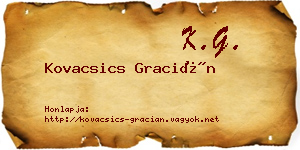 Kovacsics Gracián névjegykártya